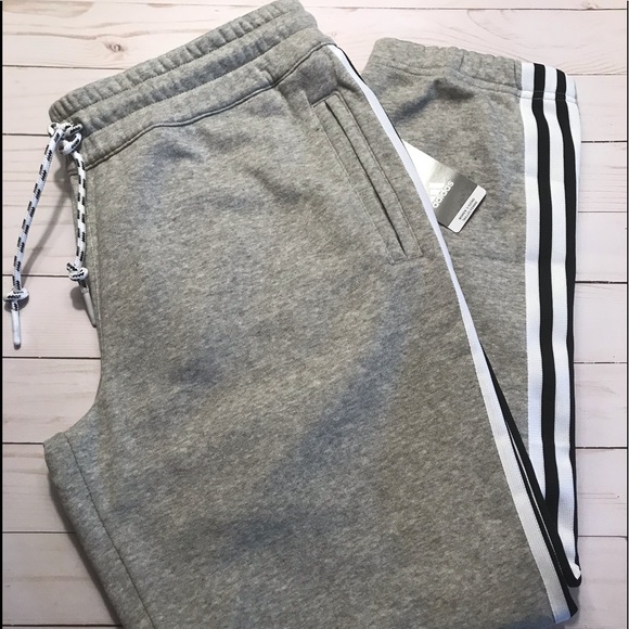 adidas Pants - Adidas sweat pants gray & black pockets NWT
